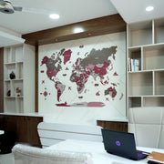 3D Americano World Map For Wall