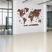 2D Antra Wooden World Map For Wall