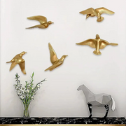 Decor Twist Golden Metal Bird Wall Art