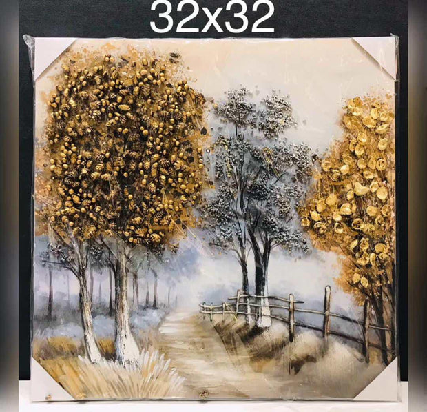 3D Embossed Canvas Painting-5