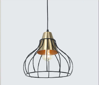 AESTHETIC BRASS CAGE HANGING LIGHT