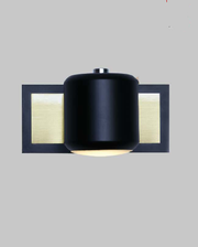 NEWFANGLES BLACK AND ANTIQUE BRASS DESIGNER WALL LAMP