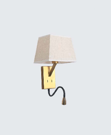 CANDID WHITE AND GOLDEN DESIGNER WALL LAMP