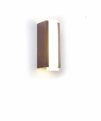 ILLUMINATED RECTANGULAR WOOD WALL LAMP