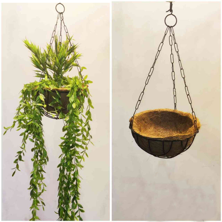 BROWN MEDIUM HANGING BASKET FOR INDOOR AND OUTDOOR PLANT