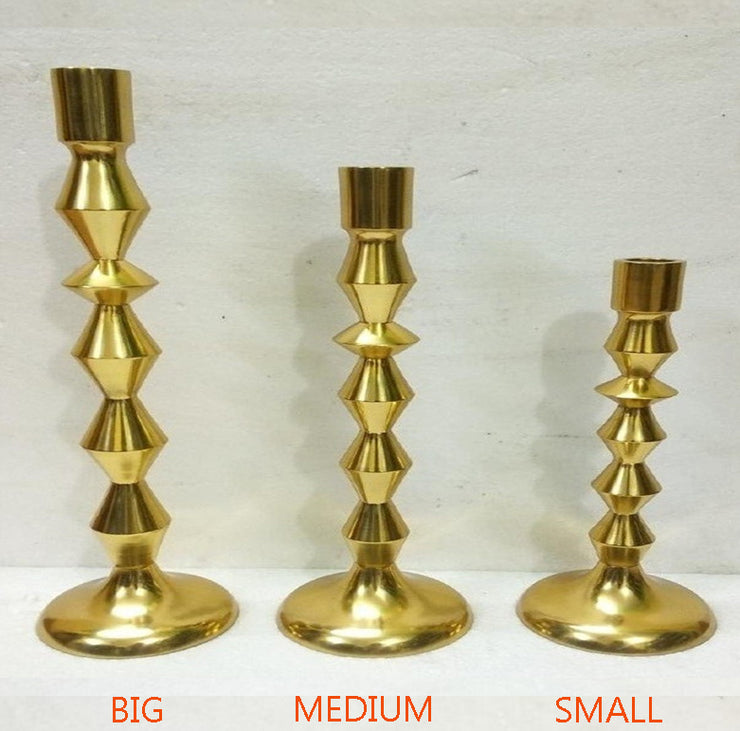 GOLDEN TERNARY ACCUSTOMED CANDLE HOLDER