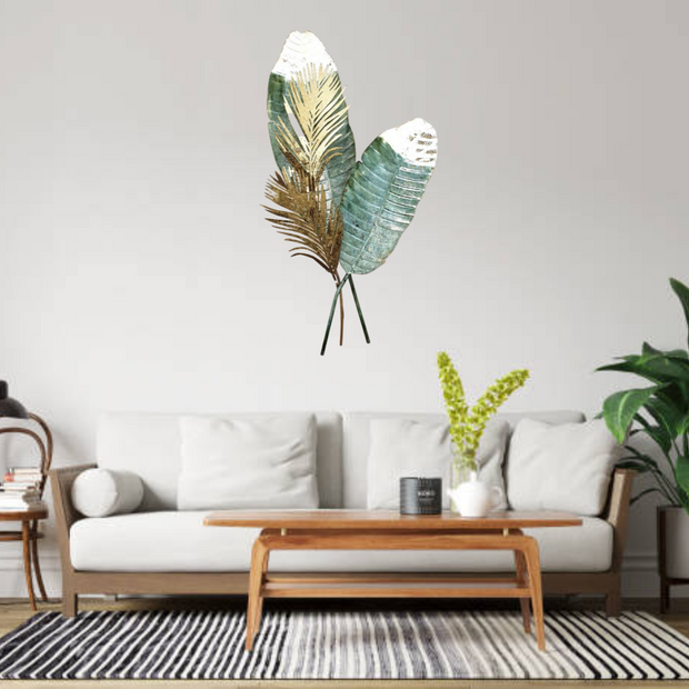 MULTI COLORED FEATHER SHAPED WALL DECOR