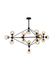 RADIANCE BLINKING  AMBER CHANDELIER WITH  BLACK METAL