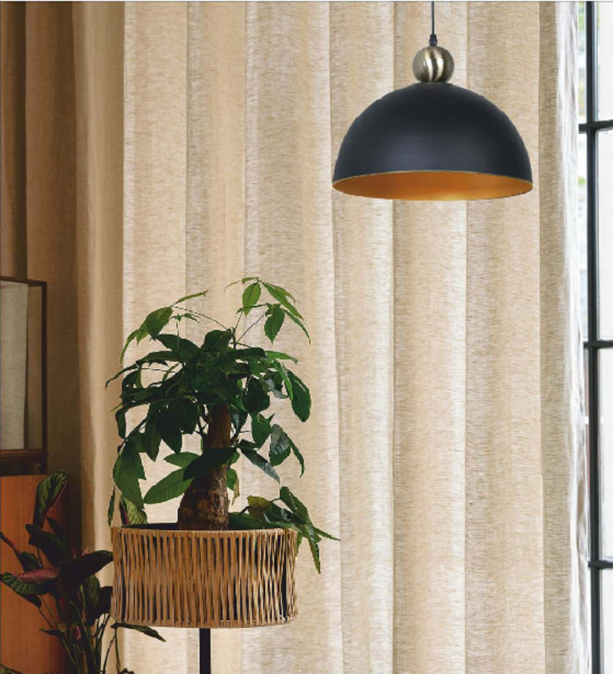 STATUESQUE BLACK AND GOLDEN PENDENT HANGING LIGHT