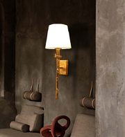 ECCENTRIC MILKY WHITE AND GOLD WALL LAMP