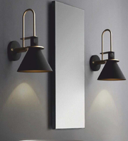 EMINENT MATTE BLACK AND GOLD WALL LAMP