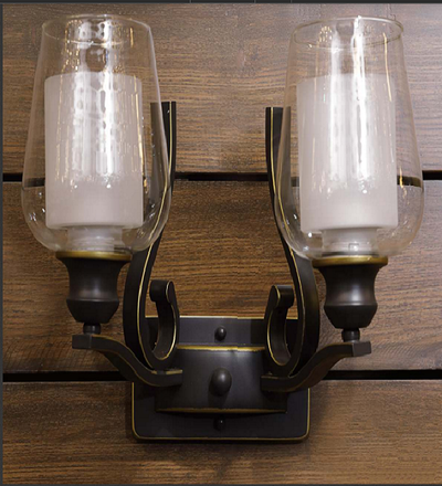 DUAL LIGHT NIFTY BLACK AND GOLD WALL LAMP