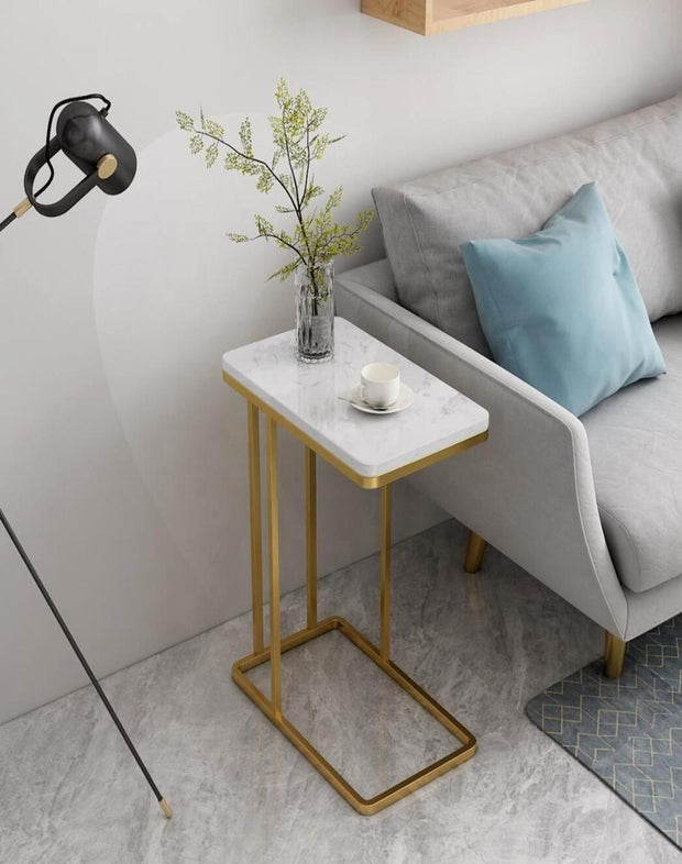 STYLISH SHINY GOLDEN SIDE TABLE FOR LIVING ROOM