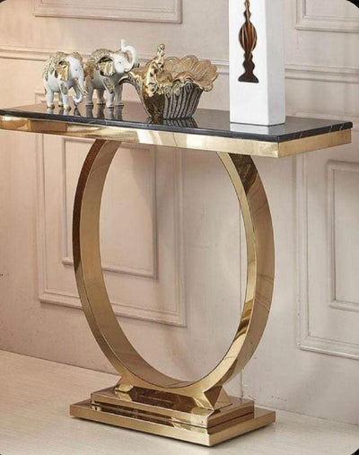 ALLURING GOLDEN FINISH CONSOLE TABLE