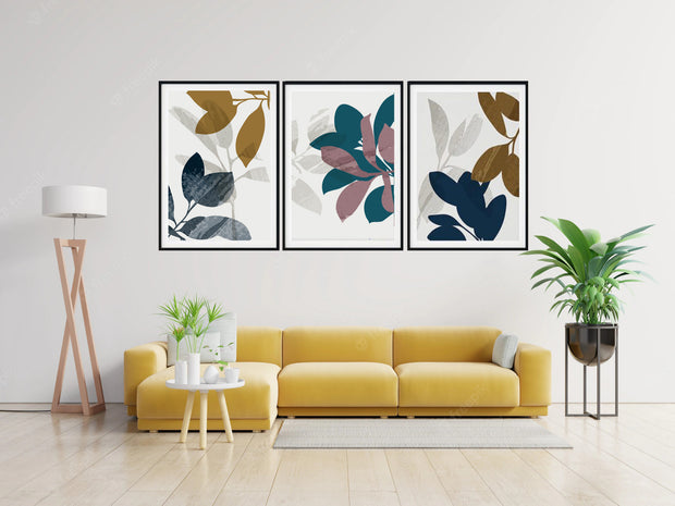 UNIQUE ABSTRACT PICTURE MODERN GRAPHICS FRAMES WITH GLASS- SET OF 3 (1) BY ALEXANDER A. PARKS