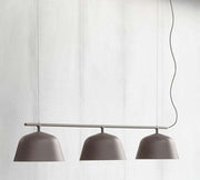CLOUDY GREY  TRIO CHANDELIER WITH METAL