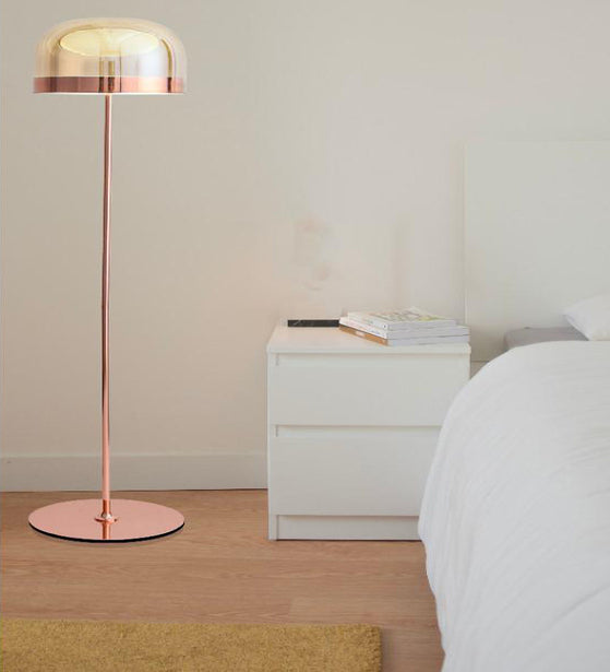 DAINTY METAL FLOOR LAMP WITH COPPER FINISH