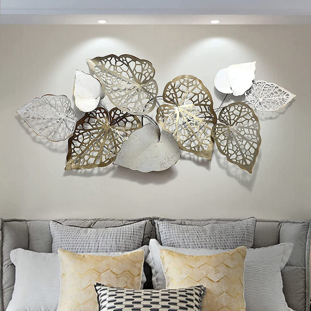 DAINTY GOLDEN AND SILVER FINISH METAL WALL DECOR